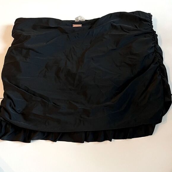 Raisins Curve Women's Black Calina Solids Echo Swim Skirt Bottom Size 22W - Picture 6 of 8